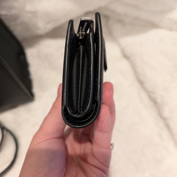 Michael Kors Black Saffiano Leather Satchel bag & Wallet Set Crossbody Strap - Picture 5 of 16